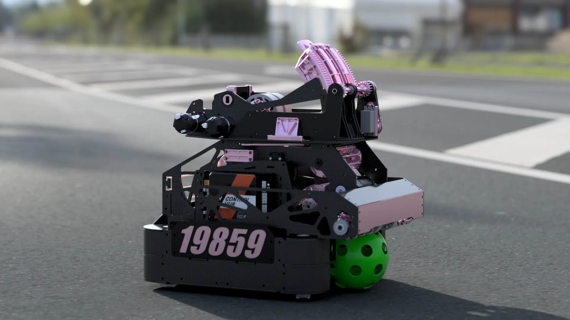 19859 robot at a city street crossing